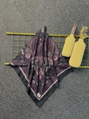 Naturel Pamuk İpek Eşarp-545658-Gizemli Gül