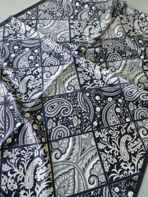 Şehnaz Vual İpek Şal 10103 - Lacivert