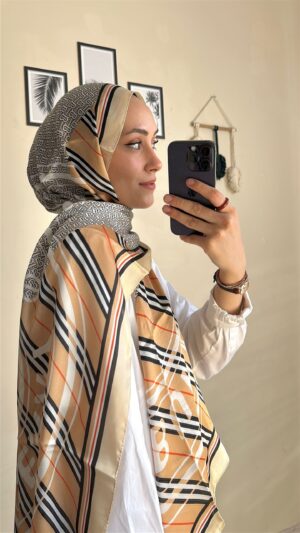 Burberry Monogram Pamuk Soft Şal 64303 - Bej