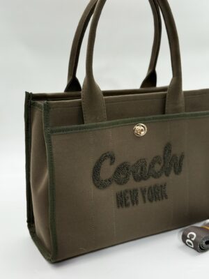 Coach canvas büyük boy yeşil çanta