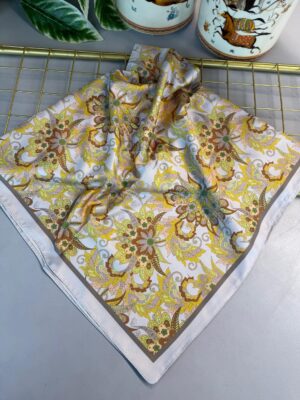 Mimoza Desen Vual İpek Eşarp-6203408-Yeşil