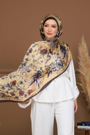 İthal Çifttaraflı vual ipek  23561 - gold/kahve