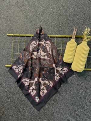 Naturel Pamuk İpek Eşarp-545658-Gizemli Kahve