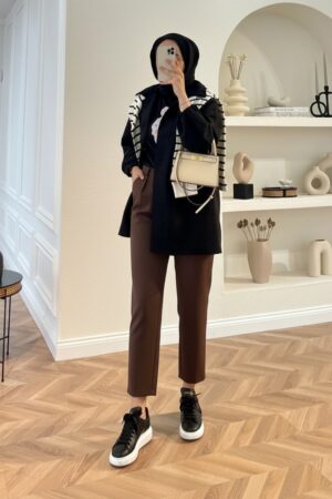 Havuç Kumaş Pantolon PNT100295 - Kahve