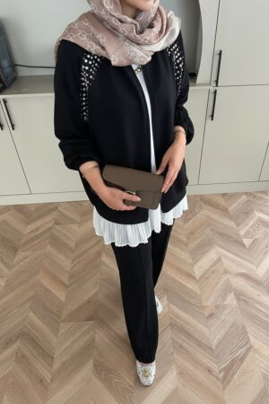 Kai Oysho Taşlı Bomber İkili Takım TK100247  -  Siyah