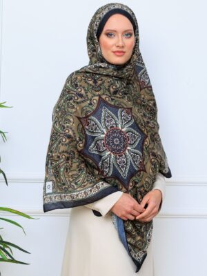 Etro Buta Desenli Pamuk Soft Şal - 377350 - Siyah Vizon