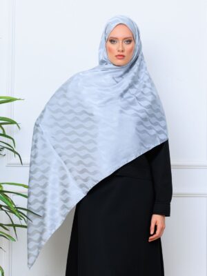 Su Yolu Pamuk Jakar Şal - Gri