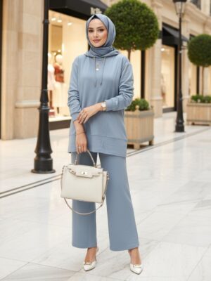 Premium Oysho Edoril İkili Takım TK100255 - Gök Mavi