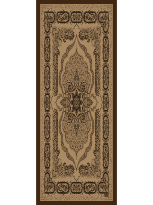 Camel Ruku Desenli Pamuk İpek Şal