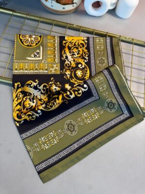 VERSACE VUAL İPEK ŞAL- 344456- HAKİ