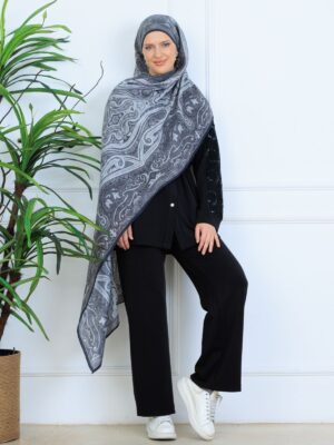 Mirşah Desen Şal  469-021 - V-11 - Antrasit