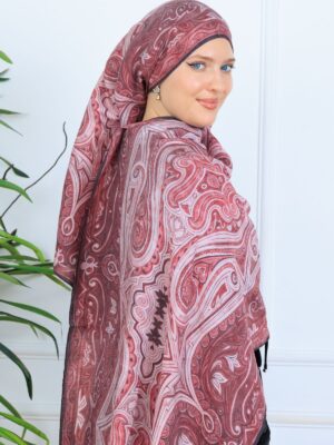 Mirşah Desen Şal  469-021 - V-3 - Vişne Çürüğü