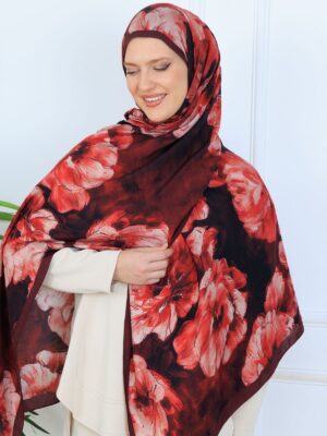 Zemheri Desen Şal  469-023 - V-15 -  Bordo