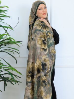 Zemheri Desen Şal  469-023 - V-11 -  Koyu Yeşil