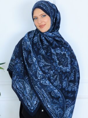 Ravza Desen Şal  469-019 - V-3 - Okyanus Mavi