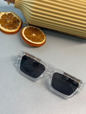 Versace Medusa Biggie Dikdörtgen Güneş Gözlüğü - Şeffaf