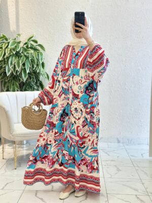 Vanella Brezze Elbise L1005 - Mercan