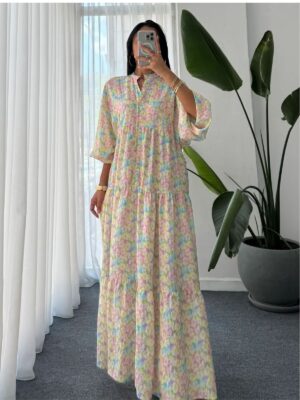 Elvan Desen Elbise L100130 - Pastel