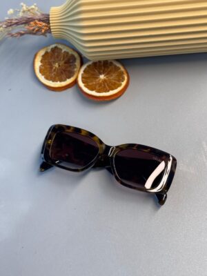 Dikdörtgen Güneş Gözlüğü - Leopar Kahve