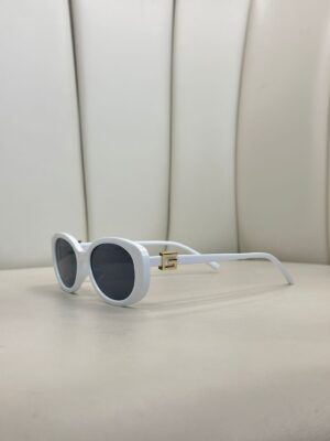 Oval Güneş Gözlüğü - Beyaz