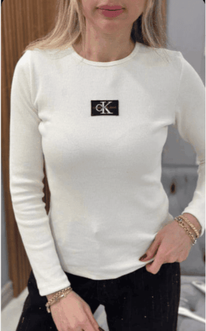 Calvin Klein Premium Uzun Kol Body BD100286 - Beyaz