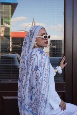 Zerefşan Şal Serisi- 469-003- V-5 - Buz Mavi