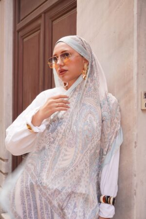 New Zuhur Şal Serisi- 469-002- V-7 - Buz Mavi