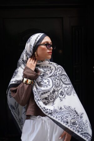 Havai Şal Serisi- 469-001- V-9- Vanilya Siyah