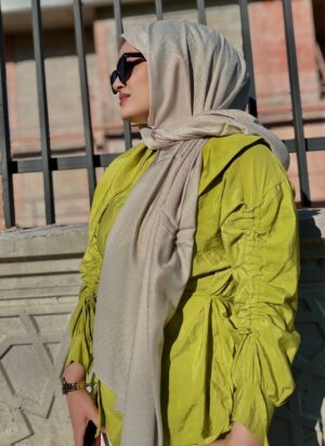 New Desen Pamuk Jakar İpek Şal - 19450 - Bej