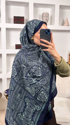 Touch Divan Desen İthal Pamuk Şal-2626202-Mint