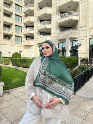 Çini Rüyası Vual İpek Şal 10101 - Zümrüt