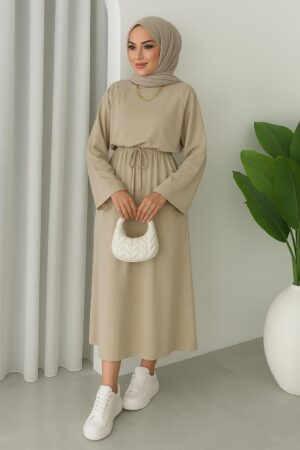 Oysho Elbise L100221 - Camel