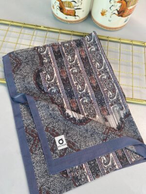 Etro Desen Pamuk İpek Şal 49733 -Turkuaz