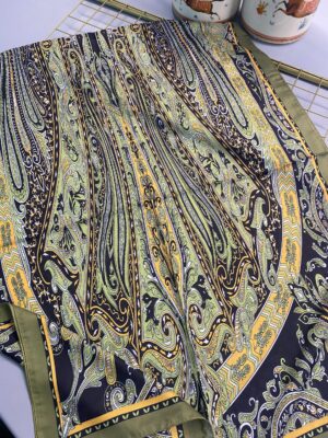 Etro Pamuk İpek Şal 52340 - Yağ Yeşili