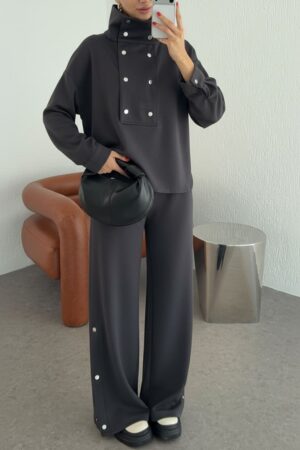 Zaina Oysh Çıtçıt Detay İkili Takım TKM100450 – Füme