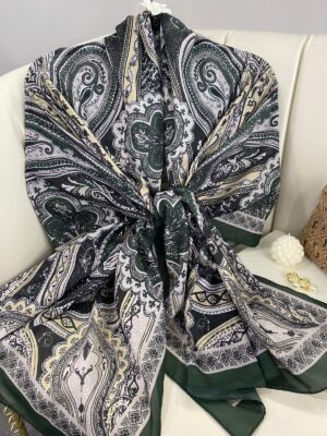 Etro Pamuk İpek Şal 987654- ZÜMRÜT