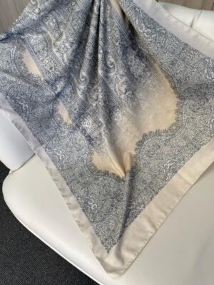 Sarmaşık Desen Pamuk İpek Şal -41200- Ekru