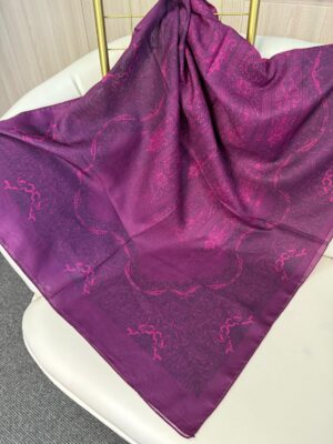 Sarmaşık Desen Pamuk İpek Şal -41200- Leylak