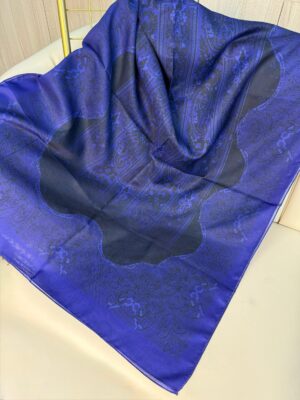 Sarmaşık Desen Pamuk İpek Şal -41200- Morcivert