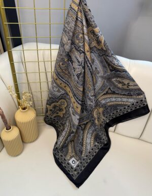 Etro Pamuk İpek Şal -987654-Küllü Gece