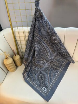 Etro Pamuk İpek Şal -987654-Gri Ahenk