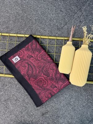 Asil Desen Pamuk İpeksi Şal – 452103-Bordo