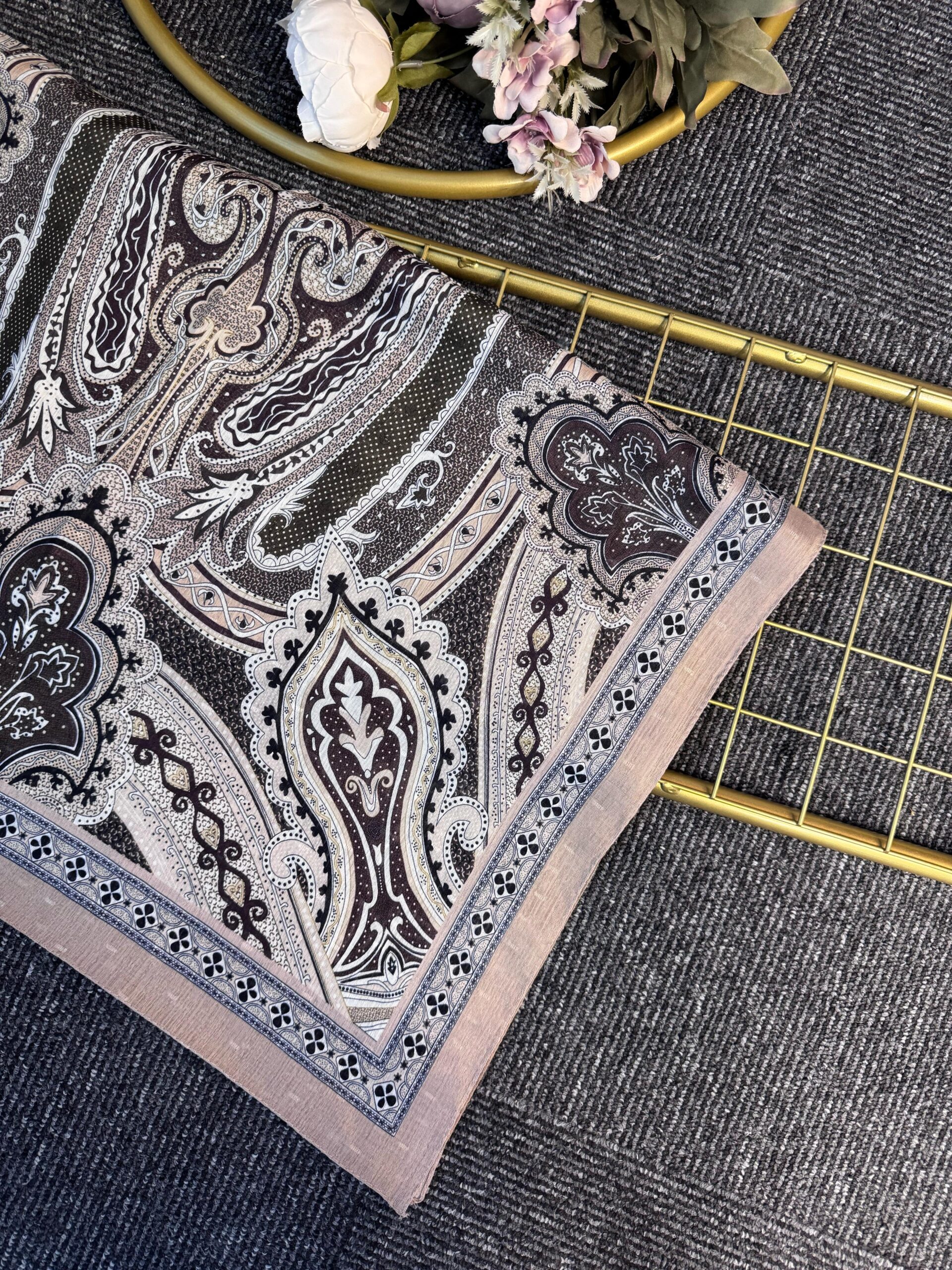 Rüya Sarayı Pamuk Şal-900080-Mocha