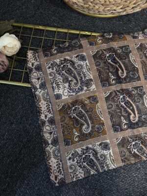 Zemheri Motif Pamuk  Şal-665544-Kahve