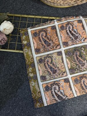 Zemheri Motif Pamuk  Şal-665544-Yağ Yeşil