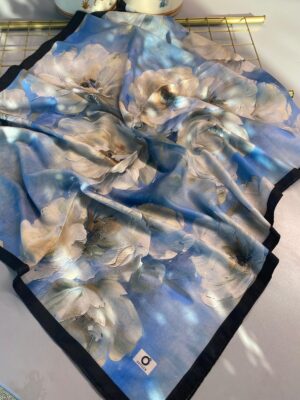 Rosaline Desen Pamuk İpek Şal-13000-Mercan