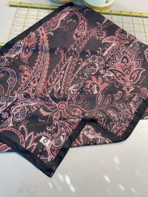 İnci Gecesi Desen Pamuk İpek Şal-10004-PEMBE ŞAKAYIK