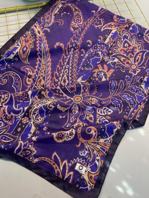 İnci Gecesi Desen Pamuk İpek Şal-10004-LEYLAK