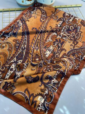 İnci Gecesi Desen Pamuk İpek Şal-10004-TARÇIN