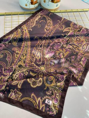 İnci Gecesi Desen Pamuk İpek Şal-10004-ERGUVAN